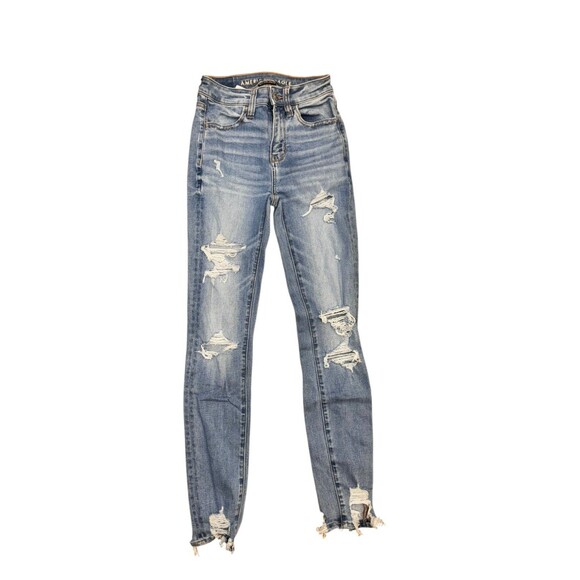 American Eagle next level stretch hi rise jegging jeans 00 - Picture 2 of 6